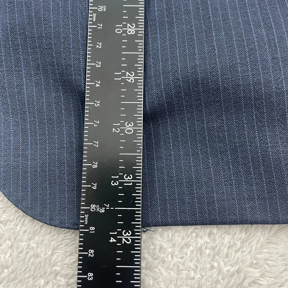 Samuelsohn 100% Wool Sport Coat Men 42/36R Blue Stripe Double Vent Preppy Canada